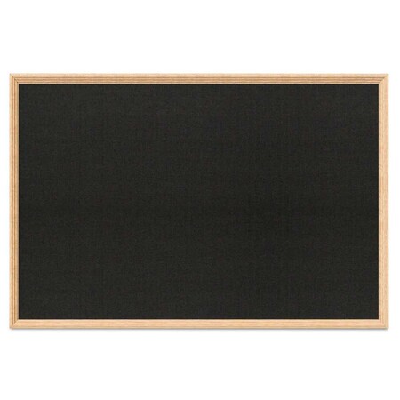 United Visual Products Decor Wood Combo Board, 48"x36", Walnut/White Porcelain & Cobalt UV703DEFAB-WALNUT-WHTPORC-COBACC